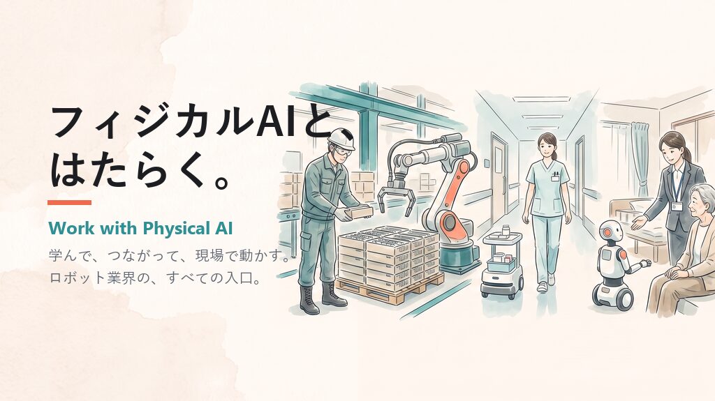 人型ロボットと人が並んで働く様子