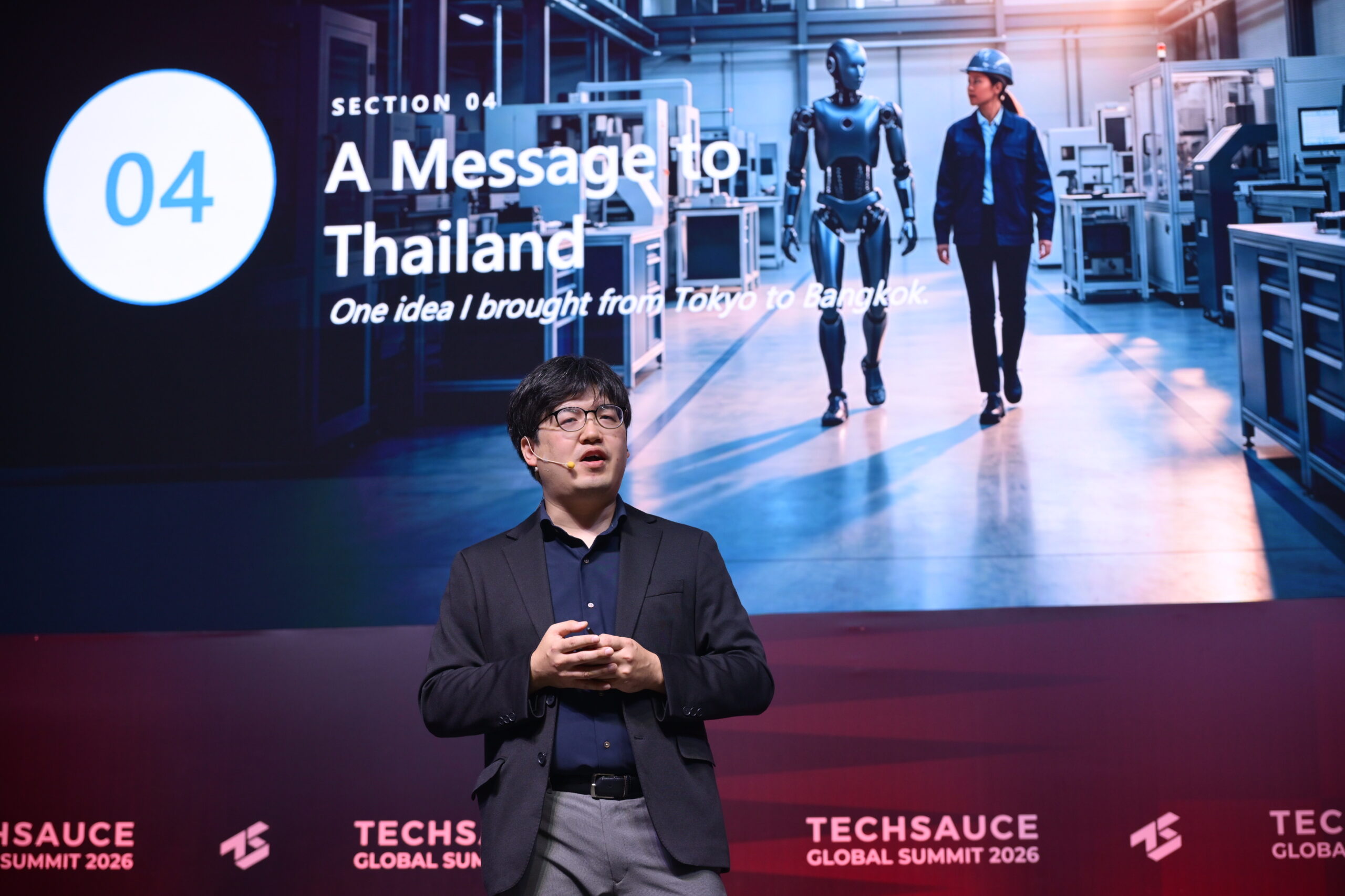Techsauce Global Summit 2026 AI Transformation Stageでの登壇の様子